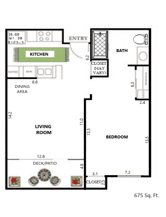 661 N Rose Dr Studio-2 Beds Apartment for Rent - Photo Gallery 67